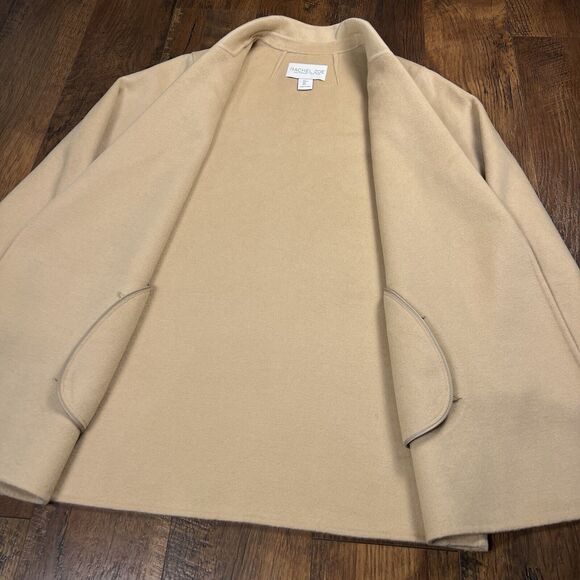 Rachel Zoe Women's Wool Blend Long Cardigan Coats Size L Beige - Picture 4 of 10